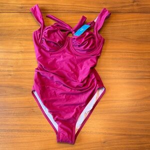Cupshe Fuchsia One-Piece Swimsuit